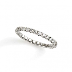 18k White Gold Full Eternity Ring 0.89ct Total